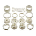 RC10 Wheels, front and rear, white