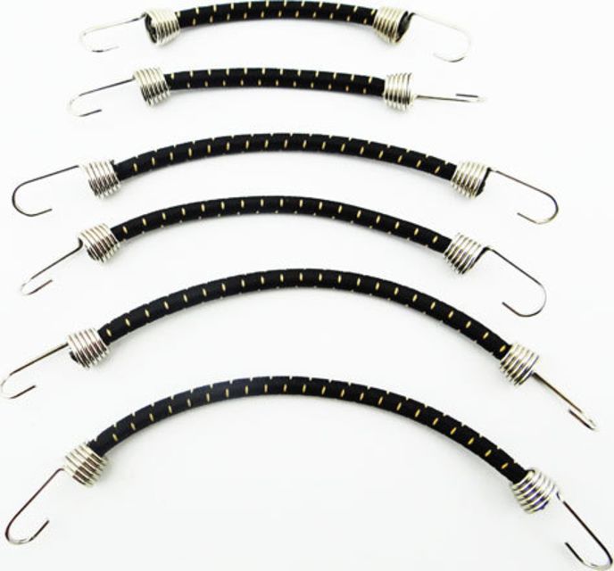 1/10 Scale Bungee Cord Set (6) - Black Light Tan