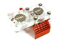 Mtr Htsnk/Twin Fan,540/550, Red