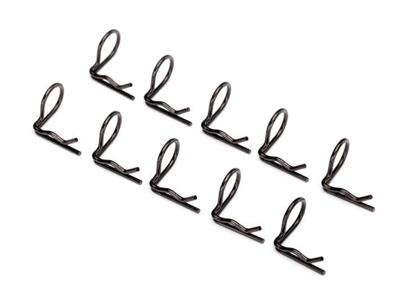 Body clip (mounting clip), angled, 90-degrees (black) (10)