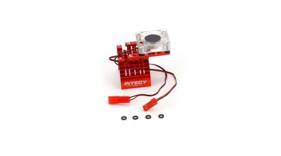 Motor Heatsink and Cooling Fan, Red