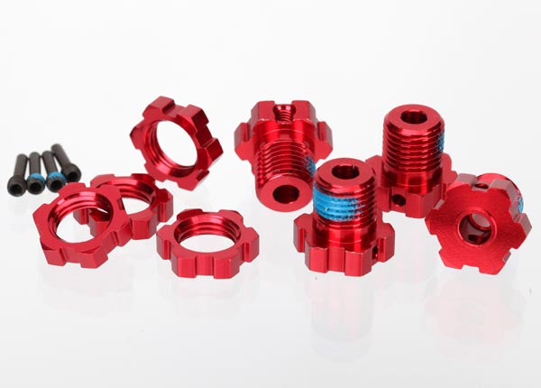 5353R Wheel Hubs Splined 17mm Red-Anodized (4)