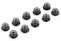 Apex RC Products Black 4mm Aluminum Serrated Nylon Locknut Wheel Nut Set #9800