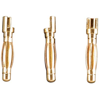 GOLD BULLET CONN MALE 2MM (3)