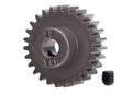 Gear, 27-T pinion (0.8 metric pitch, compatible with 32-pitch) (fits 5mm shaft)/ set screw