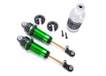 Shocks, GTR xx-long green-anodized, PTFE-coated bodies with TiN shafts (fully assembled, without springs) (2)
