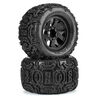 Warthog 3.8"" All Terrain Tires Mounted on Ripper Black 8x32 Removable Hex Wheels (2) for 17mm MT Front or Rear