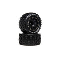 DuraTrax .5 Offset Black Lockup MT Belted 2.8 2WD Mounted Rear Tires (2) DTXC5518