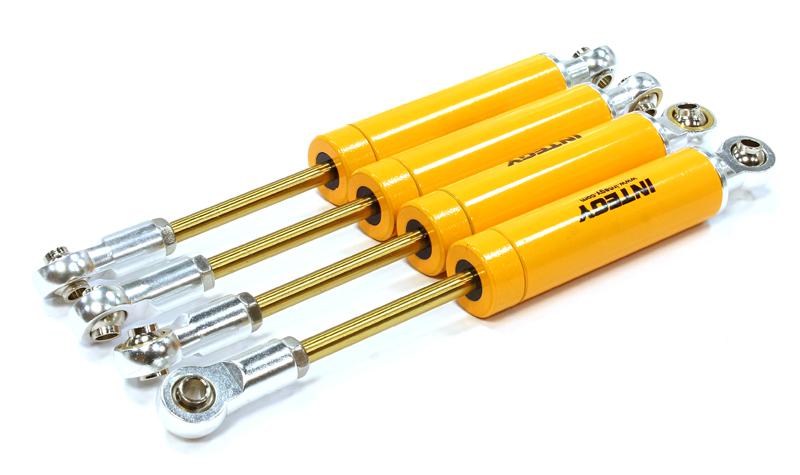 Billet Machined Shock Set (4) for SCX-10 Dingo, Honcho & Jeep (L=105mm) C25708YELLOW