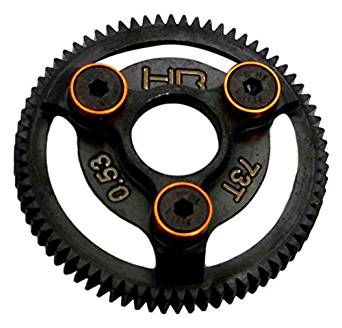 STE873 STEEL 73 TOOTH 48P SPUR GEAR SLASH ORANGE