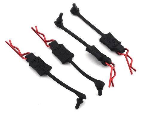 Body Clip Retainers 1/10 (4) red