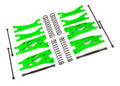 7895G - Suspension kit, X-Maxx® WideMaxx®, green (includes front & rear suspension arms, front toe links, driveshafts, shock springs)