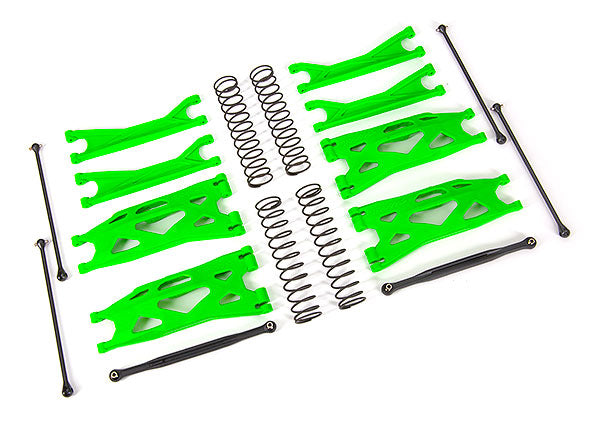 7895G - Suspension kit, X-Maxx® WideMaxx®, green (includes front & rear suspension arms, front toe links, driveshafts, shock springs)