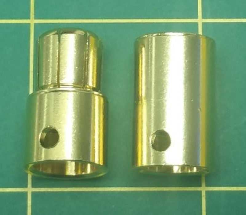 10MM GOLD CONNECTOR M/F 2 PAIR
