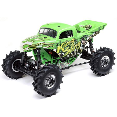 LMT 4WD Solid Axle Mega Truck Brushless RTR, King Sling Ready-to-run Losi® Mega 4WD trucks with officially licensed Bog Hog and King Sling bodies offer a truly unique driving experience. The new platform gives you what you really want — it's overpowe