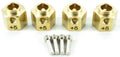 TREAL TRAXXAS TRX-4 BRASS +5 WHEEL HUB HEX SET(4)