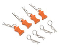 1/10 Orange Alum EZ Pulls 4 Body Clips 8