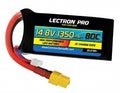 4S1350-80X  Lectron Pro 14.8V 1350mAh 80C Lipo Battery with XT60 Connector for FPV Racers