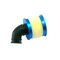 Aluminum capped air filter w/ element (blue)