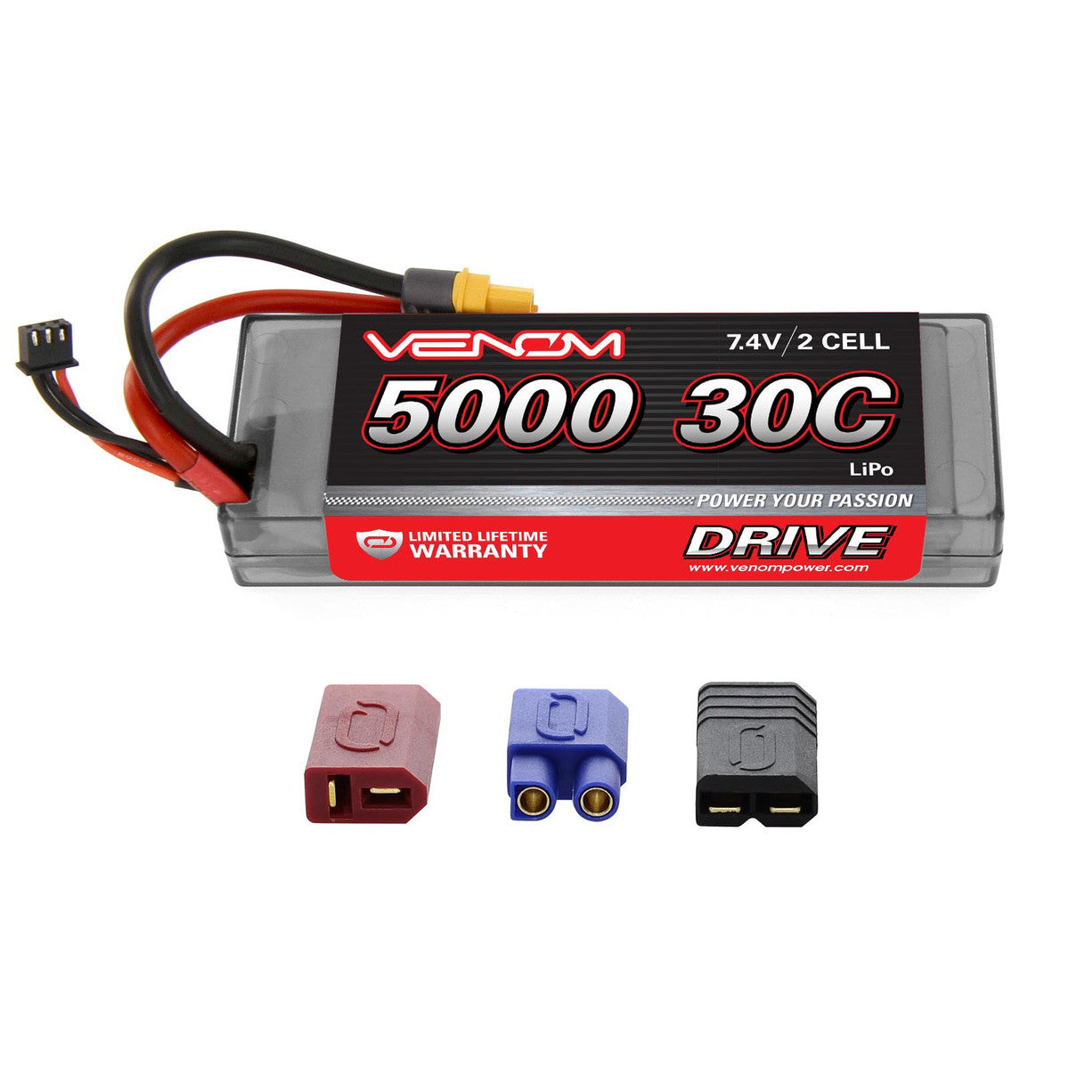 ven1558149 LiPo 2S 7.4V 5000mAh 30C Hardcase Uni Plug System