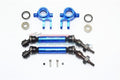 GPM Racing Traxxas Rustler 4X4 Blue Front CVD W/ Knuckle Arm Set SSLA1280FH21-B