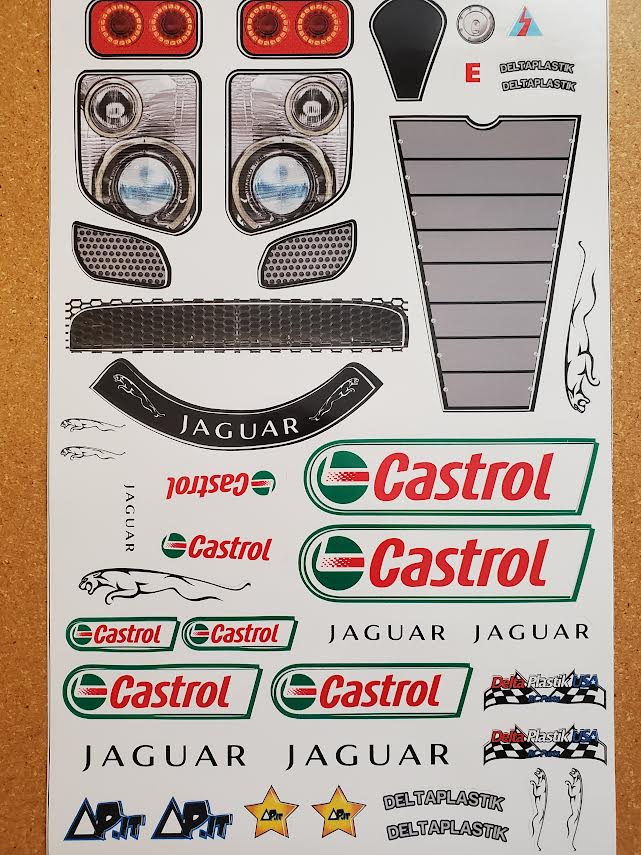8500 JAG XRS LI BODY FITS ARRMA INFRACTION, LIMITLESS, 1/7 SCALE 2MM - with wing and decals