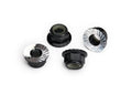 Nuts, 5mm flanged nylon locking (aluminum, black-anodized, serrated) (4)