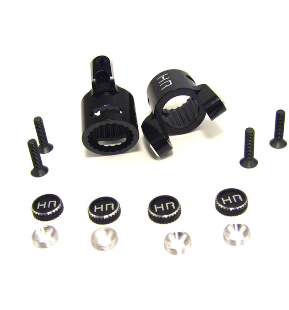Hot Racing Black Aluminum C-Hubs XR10 Wraith