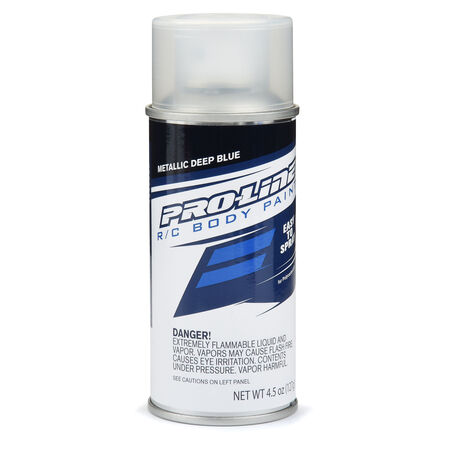 Pro-Line RC Body Spray Paint - Metallic Deep Blue Spray cans are the easiest way to get a custom color onto your clear RC body. Whether it be a one-color wonder or a multicolor masterpiece, Pro-Line has you covered!