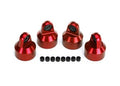 Shock caps, aluminum (red-anodized), GTX shocks (4)/ spacers (8)