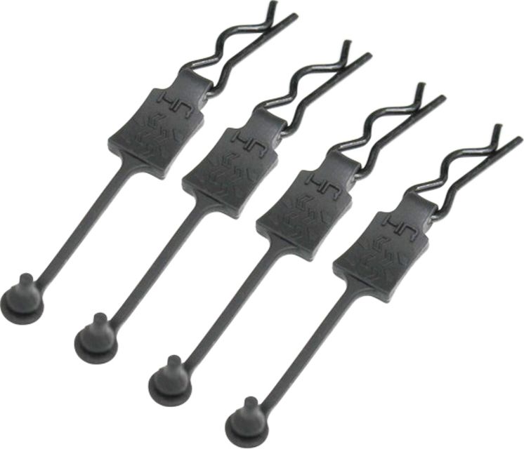 Body Clip Retainers 1/8 Scale (4) Black