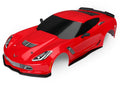 Body, Chevrolet Corvette Z06, red (painted, decals applied) incl. lwr 48 ship