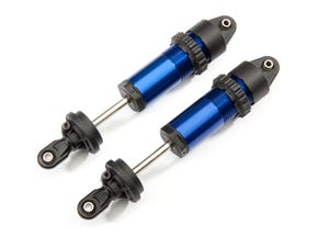 Shocks, GT-Maxx, aluminum (blue-anodized) (fully assembled w/o springs) (2)