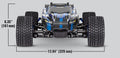 Traxxas Rustler 4X4 Ultimate 1/10 RTR Brushless Stadium Truck (Blue) w/TQi 2.4GHz Radio & Link Module