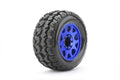 JKO1801CLMSGBB2  1/8 MT 3.8 EX-Tomahawk, Mounted on Metal Blue Claw Rim, Medium Soft, Belted, Glued, 17mm 1/2" Offse
