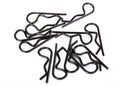 Body clips, black (12) (standard size)