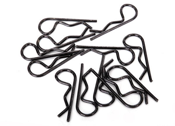 Body clips, black (12) (standard size)