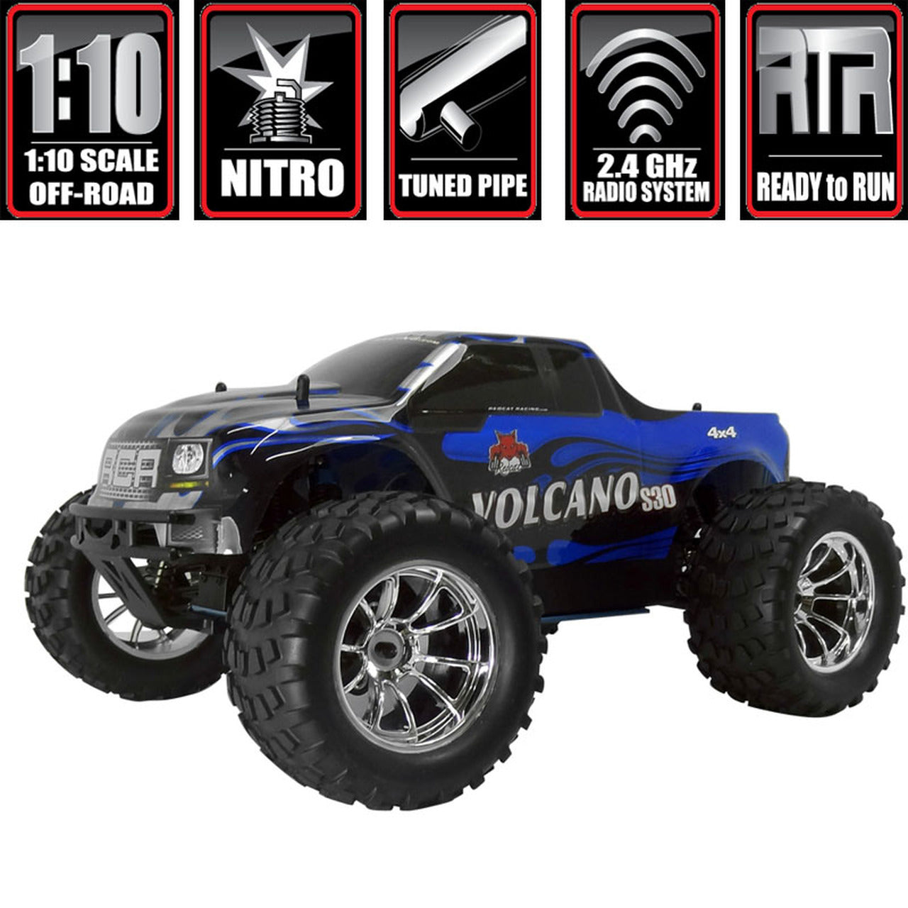 Volcano S30 Truck 1/10 Scale Nitro (With 2.4GHz Remote Control) (GRD ship inc lower 48)