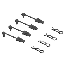 AR390178 Body Clip Retainer 1/8 Scale Black (4)