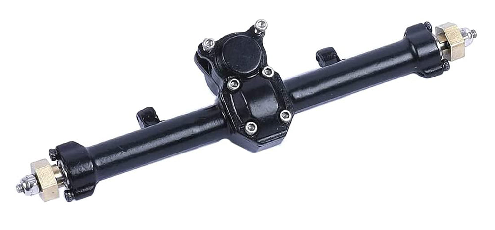 Billet Machined Alloy Complete Rear Axle for Axial 1/24 SCX24 Rock Crawler C30786BLACK