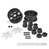 Dragon 2.6 Mega Truck Wheel w/Adaptor, Black (2)