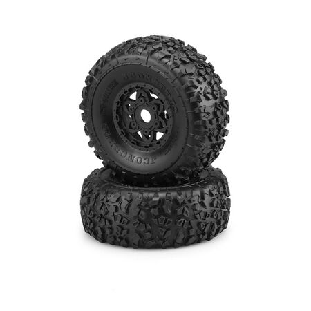 1/7 Landmine Pre-Mounted Desert Truck Tires, Yellow Compound, Arrma Mojave (2)