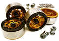1.9 Size Machined High Mass Wheel (4) w/14mm Offset Hubs for 1/10 Scale Crawler C27030GOLD