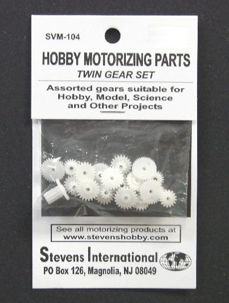 Assorted Plastic Twin Gear Set (1.9mm ID) (20pcs)