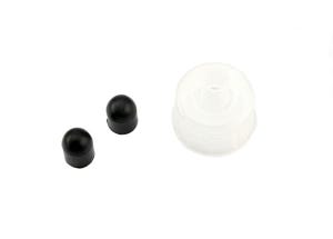 Rebuild kit, fuel filler bottle (includes bottle lid (1) and dispensing tube caps, rubber (2) (fits 8mm or 5/16' dispensing tube))