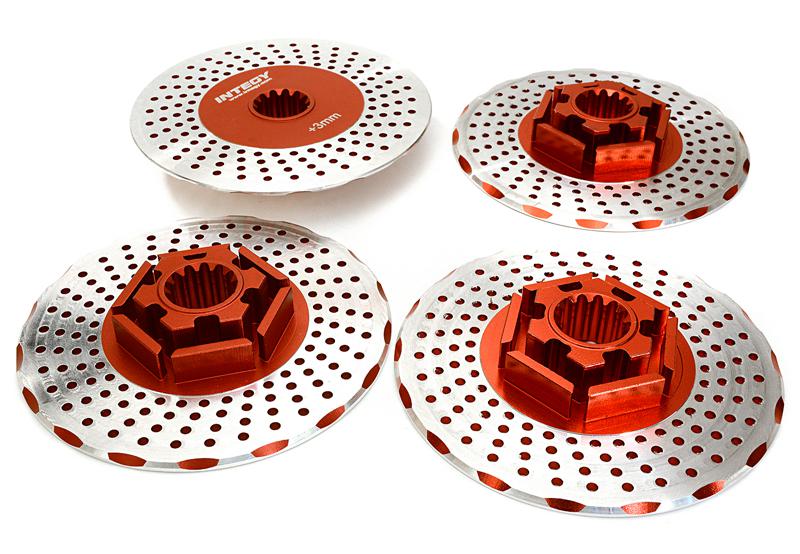 Realistic Alloy Brake Disc Set for Traxxas X-Maxx 4X4 C27177RED