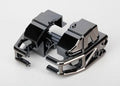 6935 Bumper, front (black chrome) (left & right)