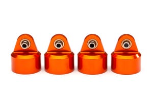 Shock caps, aluminum (orange-anodized), GT-Maxx shocks (4)
