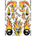 S006 STICKER SHT SKULLS O'FIRE
