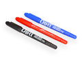 Permanent Dual Tip Pen Set, Black, Blue, Red